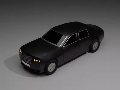 Luxury car 2 low-poly game-ready Low-poly 3D model