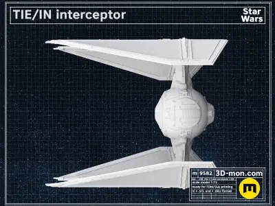 TIE IN interceptor 3D print model