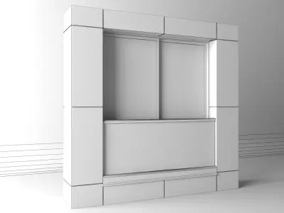 Glass Railing with Sliding Window Set APR-001 3D model