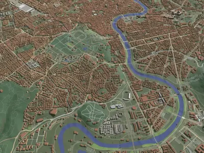 Rome Italy - city and urban 3D model
