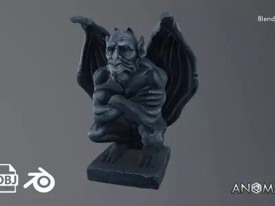 imp statue 3D model