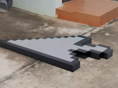 Mouse cursor 3D Model Free low-poly 3D model