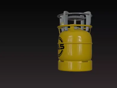 LPG Gas Cylinder  Low-poly 3D model