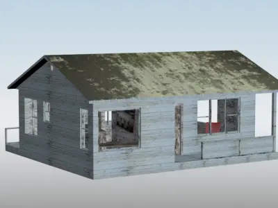 old beach house Low-poly 3D model