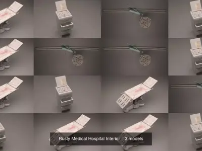 Rusty Medical Hospital Interior  3D Model Pack