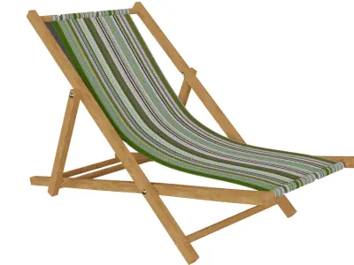 Beach Chair Low-poly 3D model