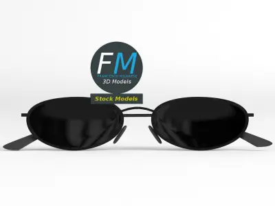 Sunglasses oval 3D model
