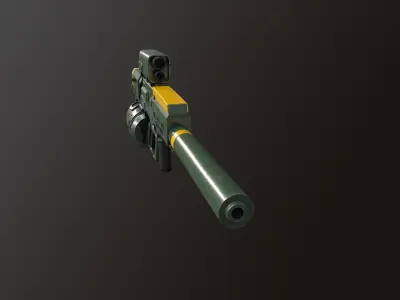 Sci FI sniper rifle - 40 Low-poly 3D model