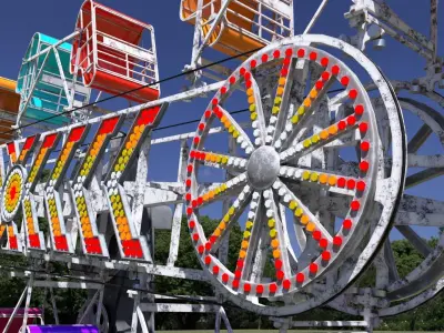 Amusement ride - Zipper 3D model
