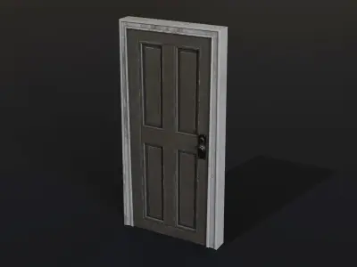 Interior Old Door 3d Low-poly 3D model