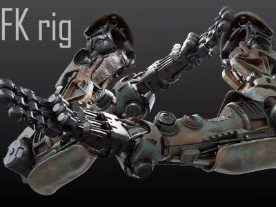 Hand mechanical 04 3D model