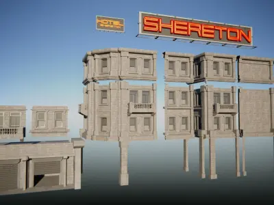 Building Pack  Low-poly 3D model purchase