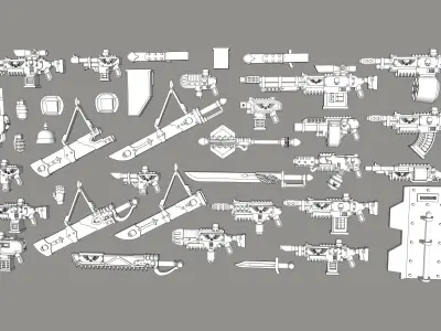 Far Future Imperialist weapons kit V2 3D print model