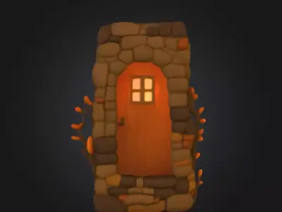Enchanted Entryway Low-poly 3D model