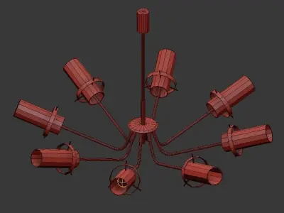 Brass and Satin Glass 3D model