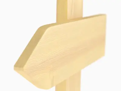 Wooden Sign Free 3D model