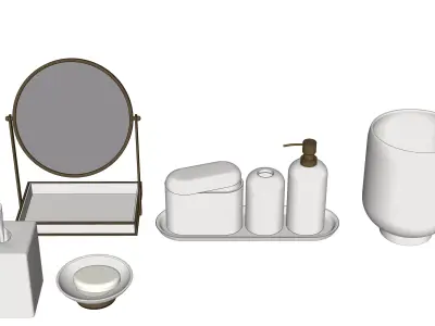 batroom accesories Low-poly 3D model