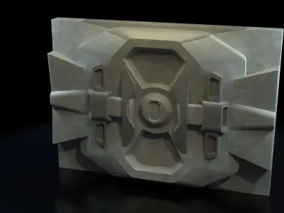 SciFi Door Low-poly 3D model purchase
