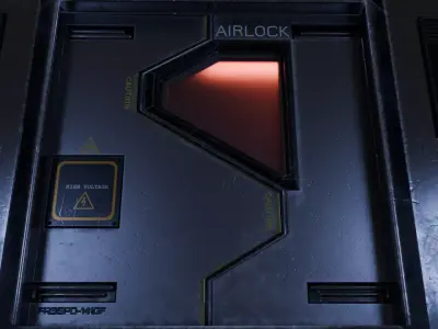 Sci-Fi Airlock Door 3D model