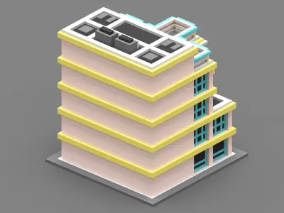 House Voxel - 8 Low-poly 3D model