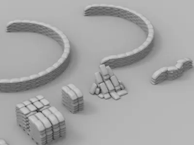 Sandbags Pack 3D print model