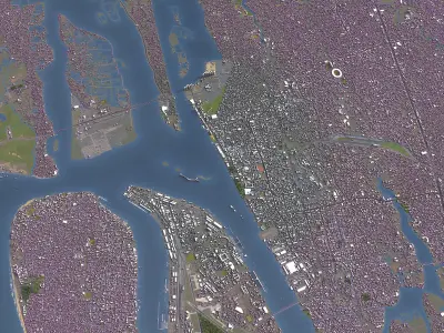 Kochi - 3D City Model Low-poly 3D model