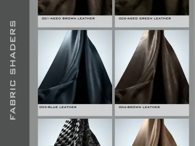 Shaders for VrayforC4D - Bundle 01 Fabric 3D model