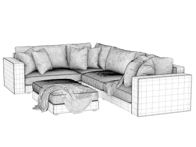 Modern corner sofa 3D Model 3D model