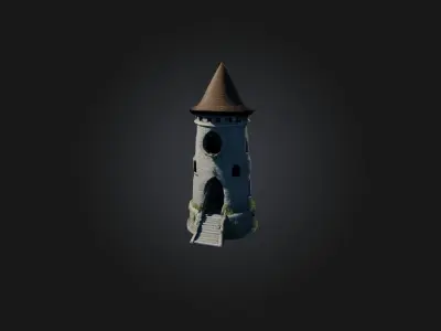 Wizard Tower Low-poly 3D model purchase
