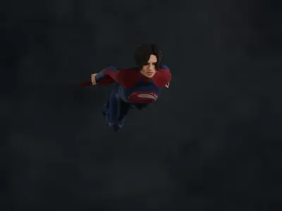 Supergirl The Flash 2023 Low-poly 3D model Low-poly 3D model