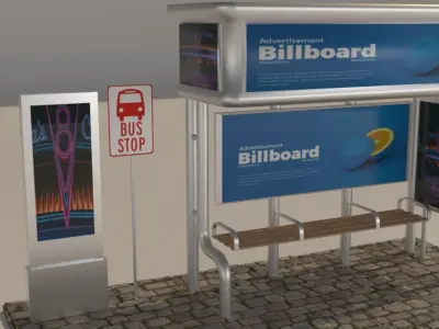 Bus Stop 3D model