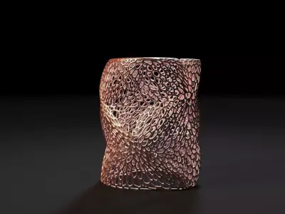 Vase heart Voronoi 3D print model