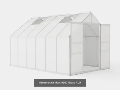 Collection of Greenhouse Mars Glass ALU - 3 Models 3D Model Pack