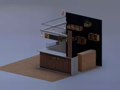 COFFEE KIOSK BOOTH 3D model