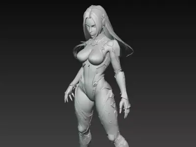Zenith Aurora Cybernetic Warrior 3D print model
