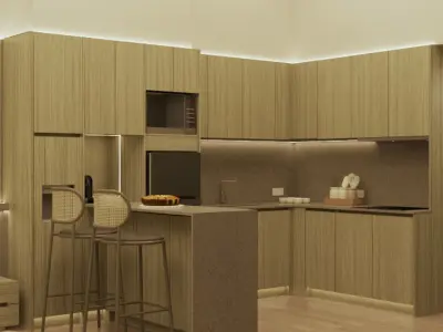 Studio Apartment Room 3D model