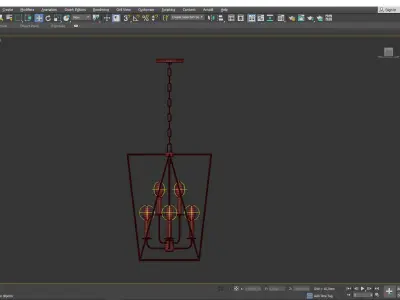  Laszlo 8 Light Pendant Light Low-poly 3D model