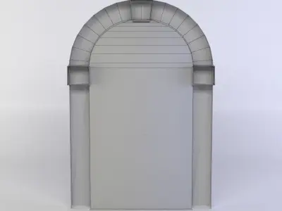 Door arched - arched Low-poly 3D model