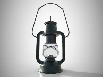 Old British Army Lantern Low-poly 3D model