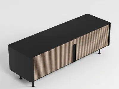 Cupboard modern sideboard with doors and drawers 3D model