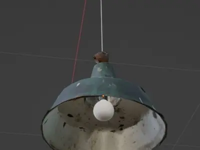 Pendent Light Low-poly 3D model