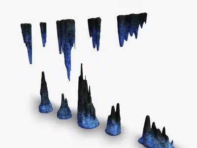 Cave Rock Pack 1 - Energy Low-poly 3D model