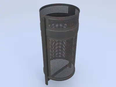 Paper bin PBR 3D model