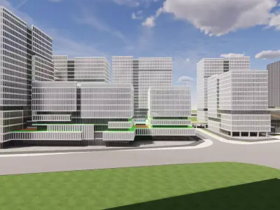 Modern City Block -A6 3D model