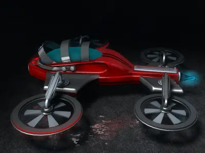 Sci Fi Drone 3D model 5