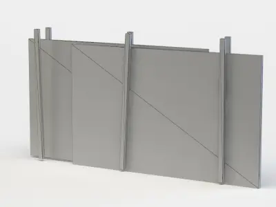 Steel plates Low-poly 3D model