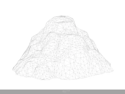 Stylized Dirt Mound Game Ready - AI Low-poly 3D model