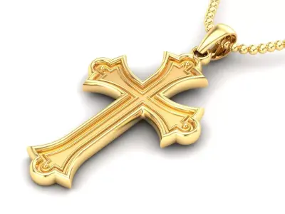 Light Gold Cross New Design  CP 10 3D print model