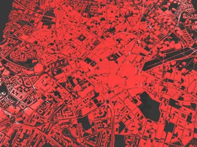 Cityscape Birmingham United Kingdom 3D model