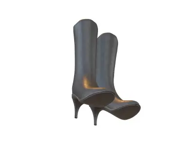 Knee Boots V1 001 Low-poly 3D model